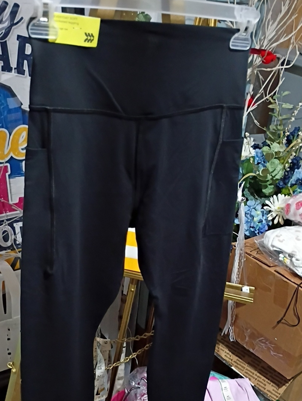 all in motion Black High-Rise Leggings with Side Pockets